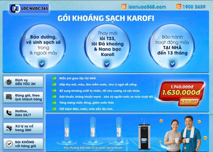 GÓI KHOÁNG SẠCH KAROFI